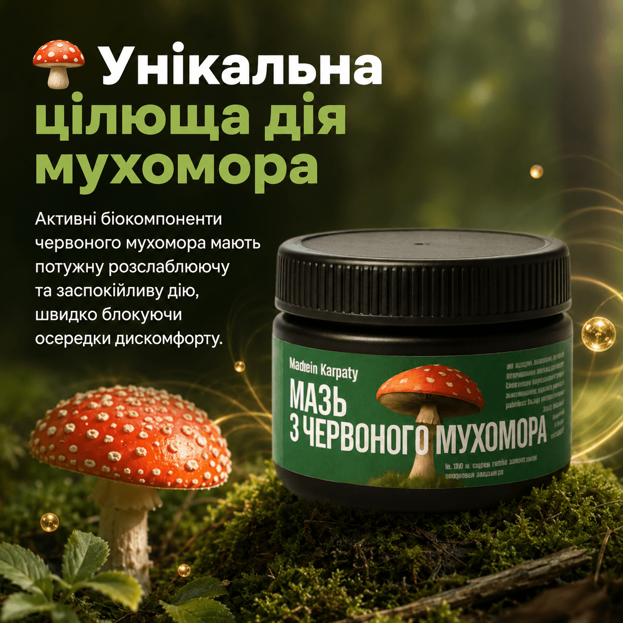 Унікальна цілюща дія мухомора